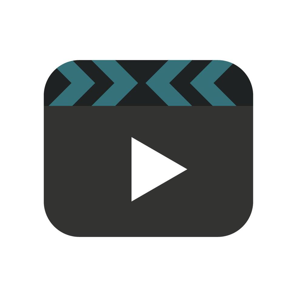videos player icon with arrows, perfect for videos content, media, or streaming platform illustrations. vector