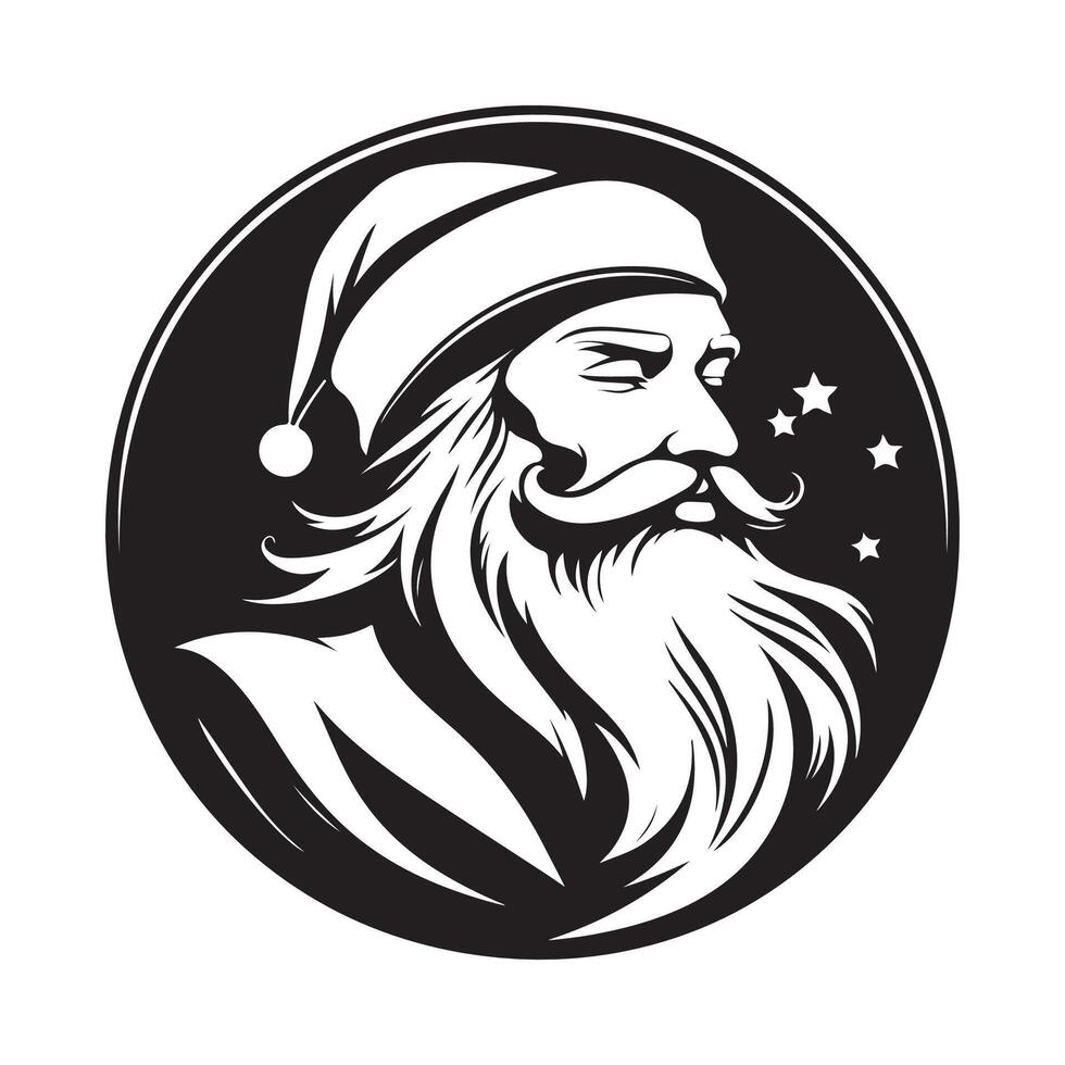 Natal Santa Christmas Image and logo Illustrations isolated on white background vector