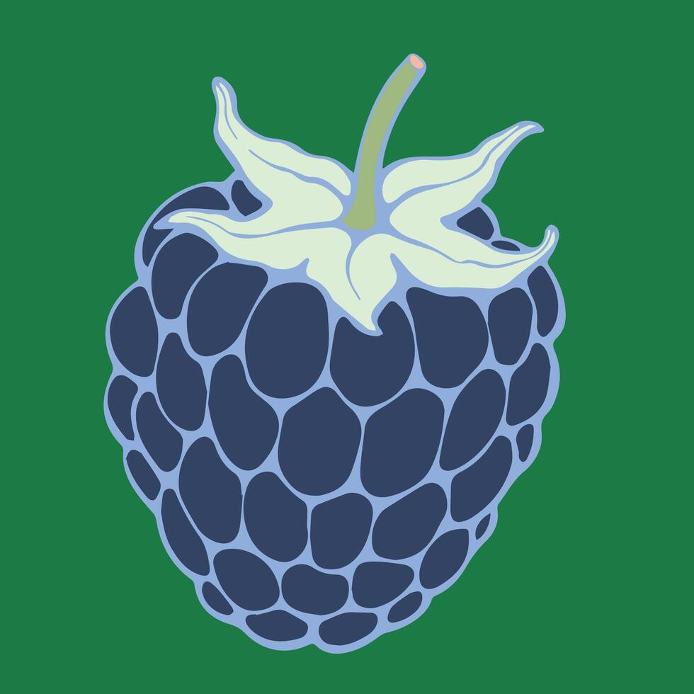 A simple and modern blackberry icon, perfect for web design, mobile apps, and healthy food branding. vector