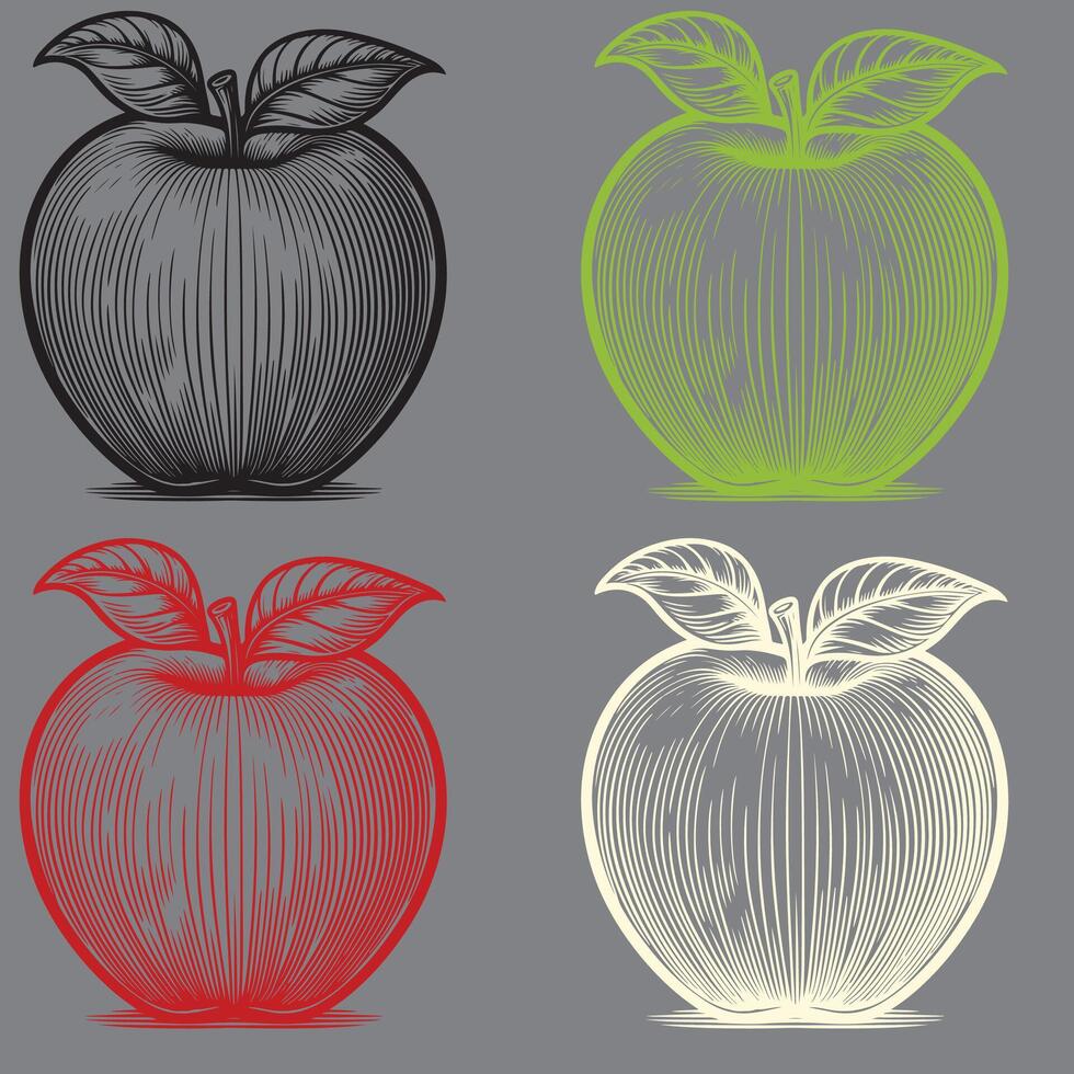 Beautifully crafted apple clipart in EPS format, ideal for digital and print use. Great for advertisements, menus, and educational content. vector