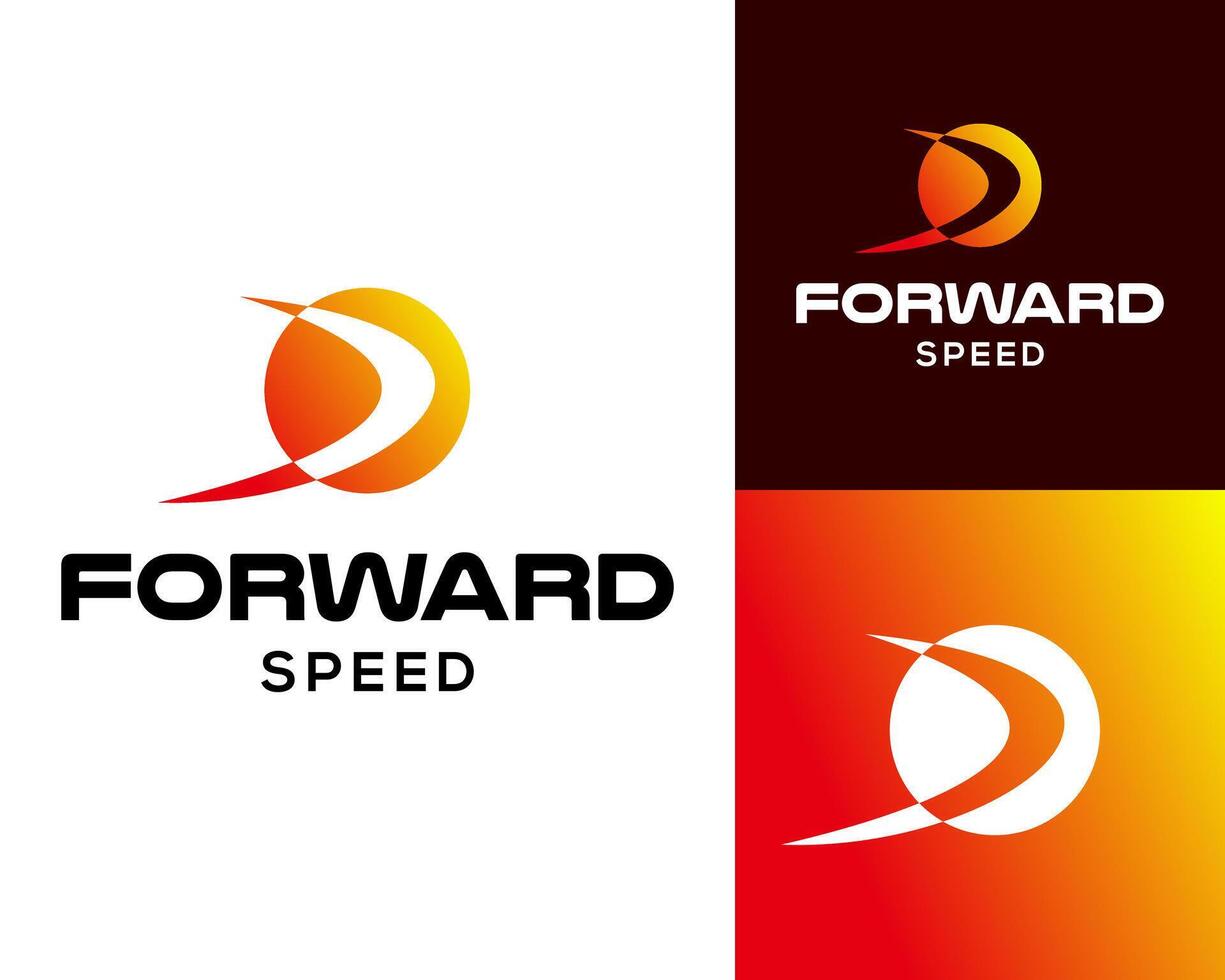 Abstract positive movement speed transportation logo design. vector