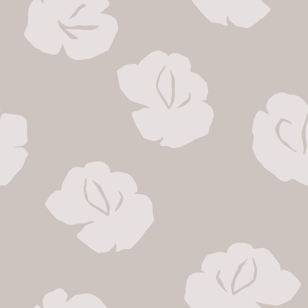 Cut outs flower illustration seamless repeat pattern vector