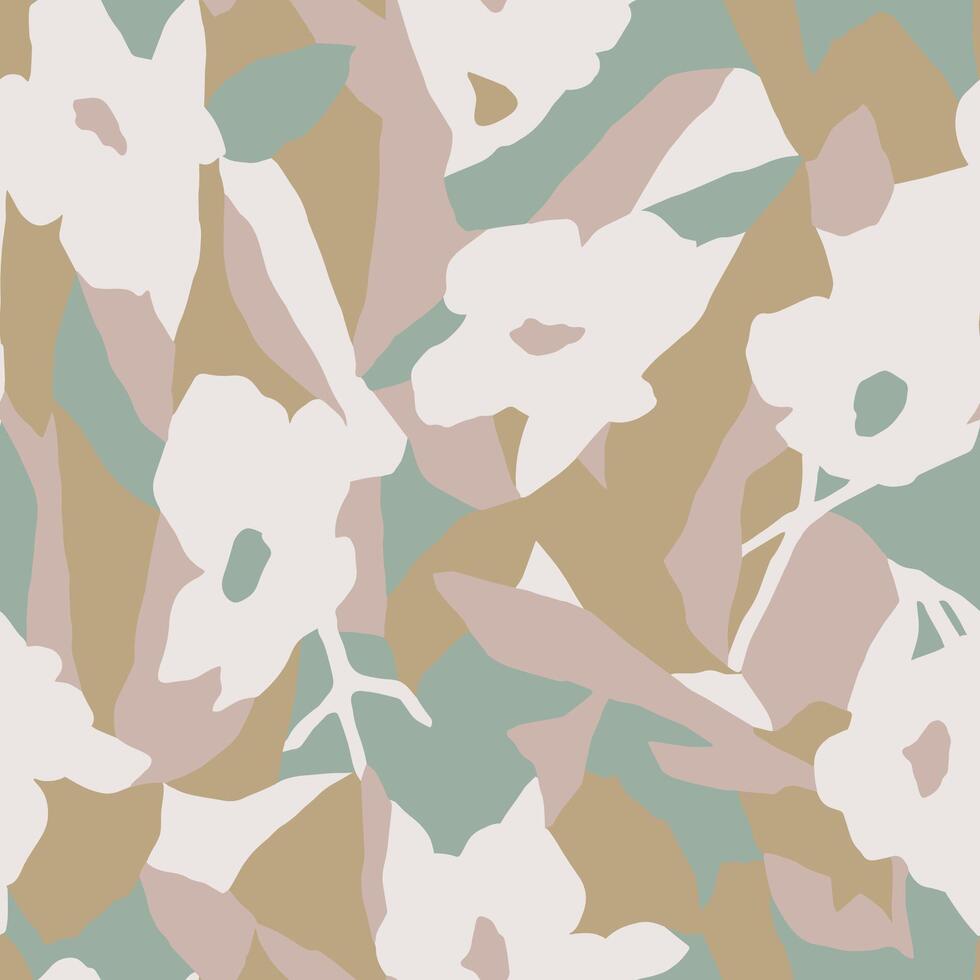 geometric floral illustration seamless repeat pattern digital artwork vector