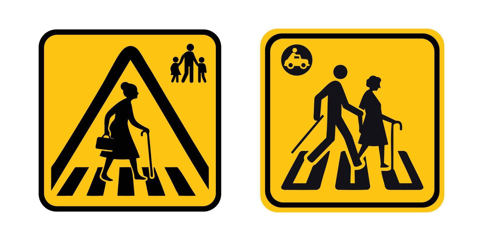 Zebra Stripe Crossings Safe Steps for All vector