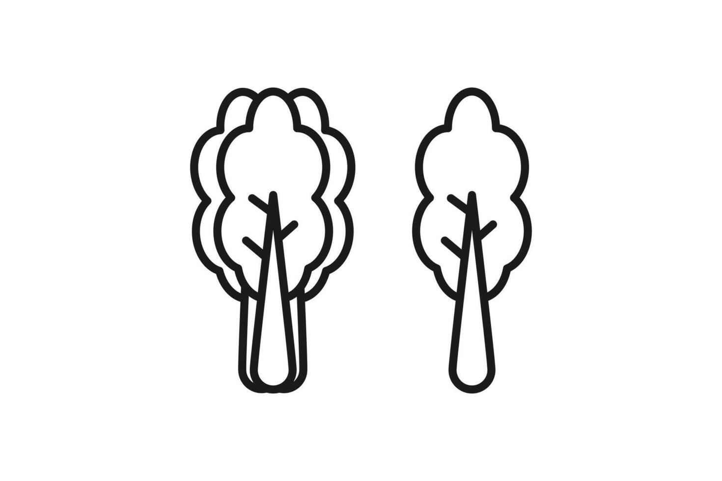 mustard greens or pakcoy icon line vector