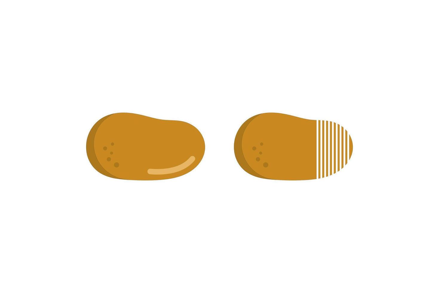 potato icon flat design vector