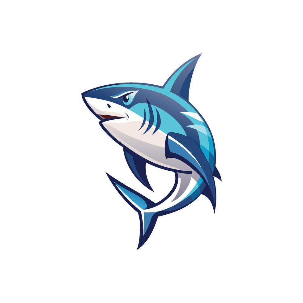 Underwater Apex Sleek Shark Graphics vector