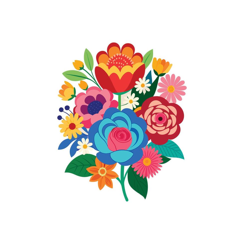 Blossom Vibes Symphony of Petals Illustration Design vector