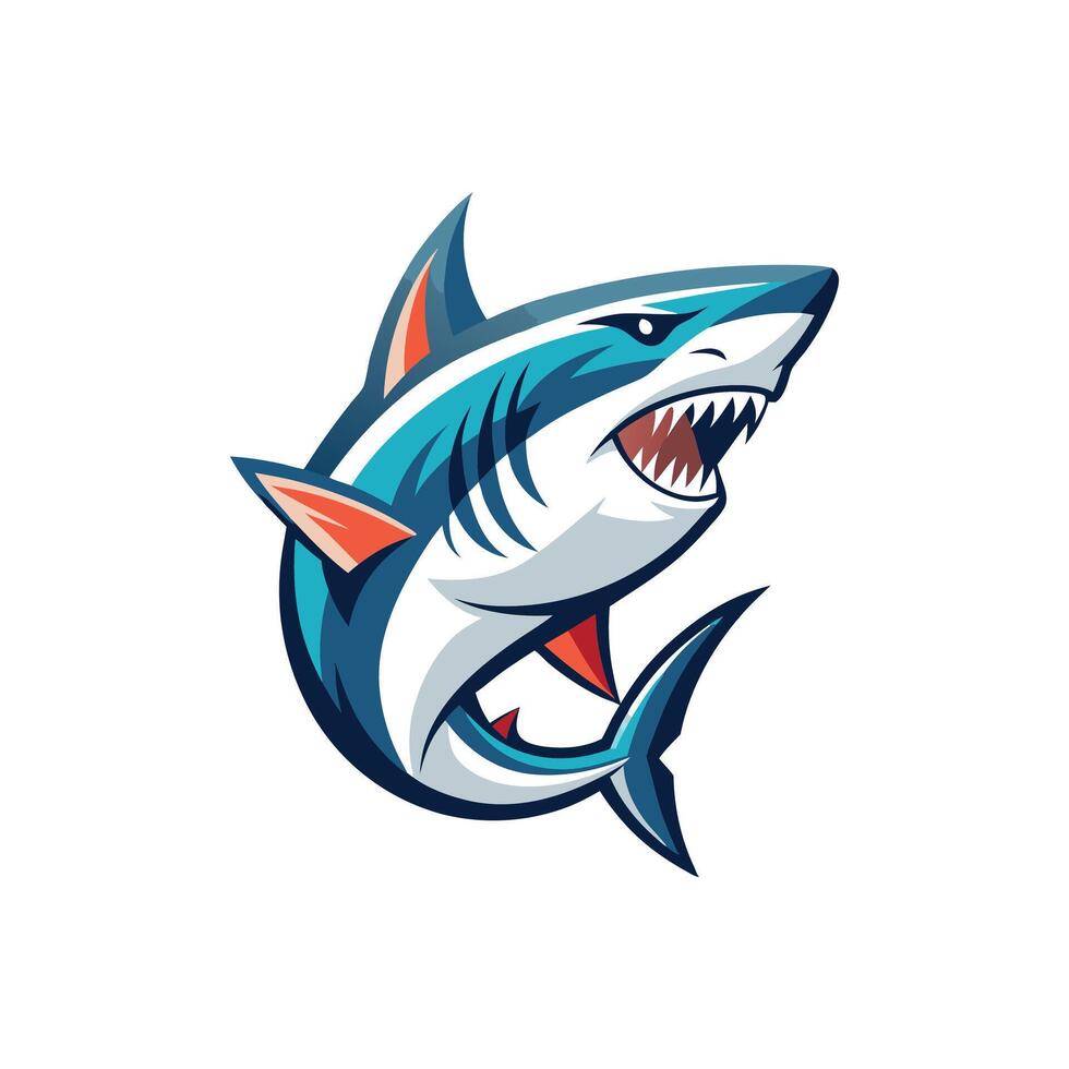 Fierce Fins A Vectorized Shark Adventure vector
