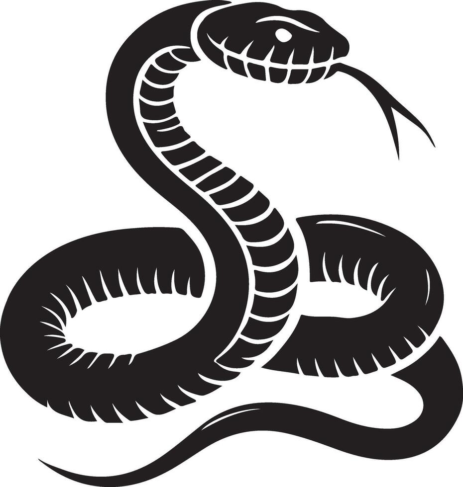 a black and white snake vector