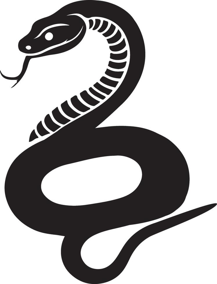 a black and white snake logo vector