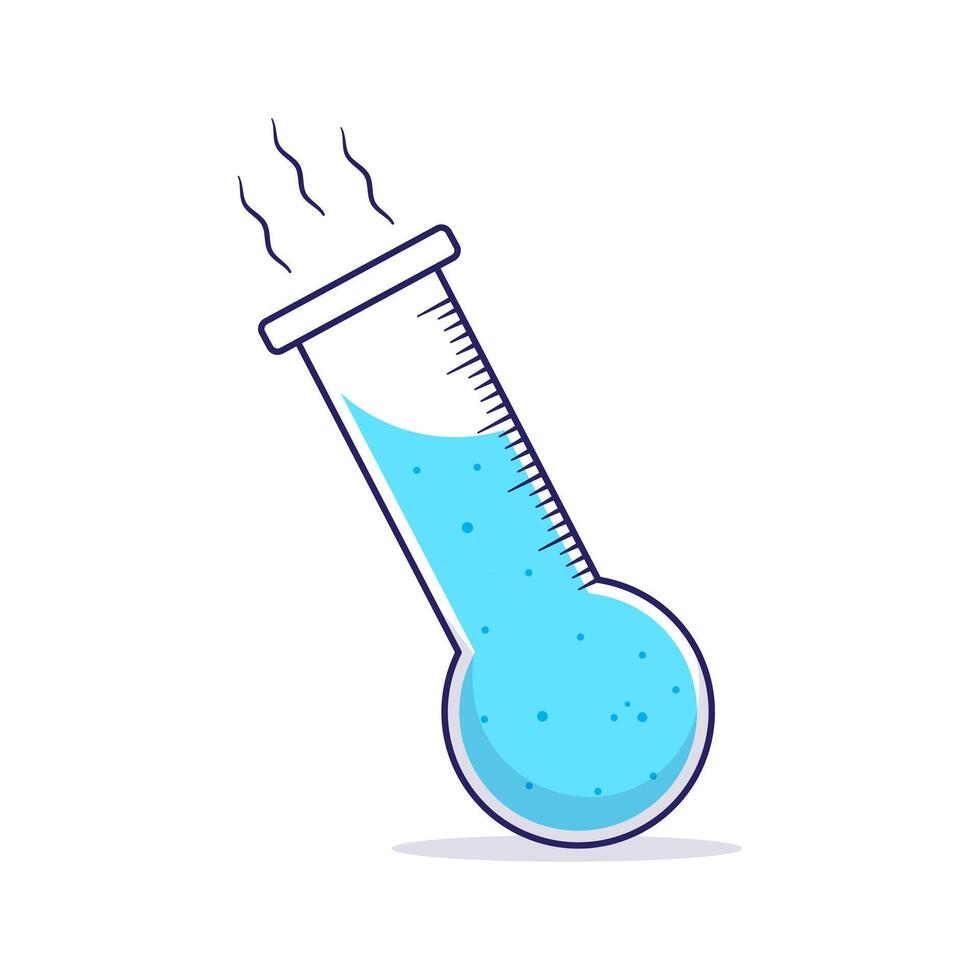Flat design Laboratory glassware illustration icon mascot symbol isolated on white background. Laboratory Equipment vector