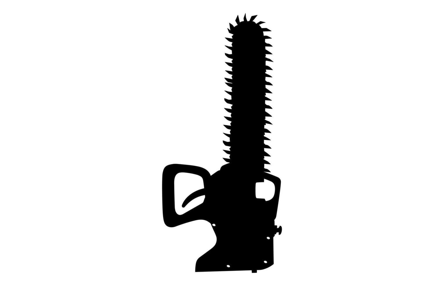 Chain Saw Silhouette isolated on white background vector