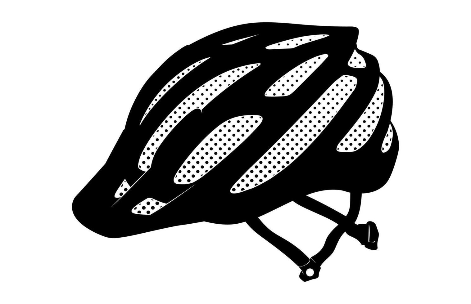 Bicycle Helmet Silhouette vector