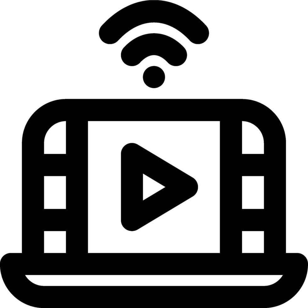 Movie Streaming Entertainment Outline Icon vector