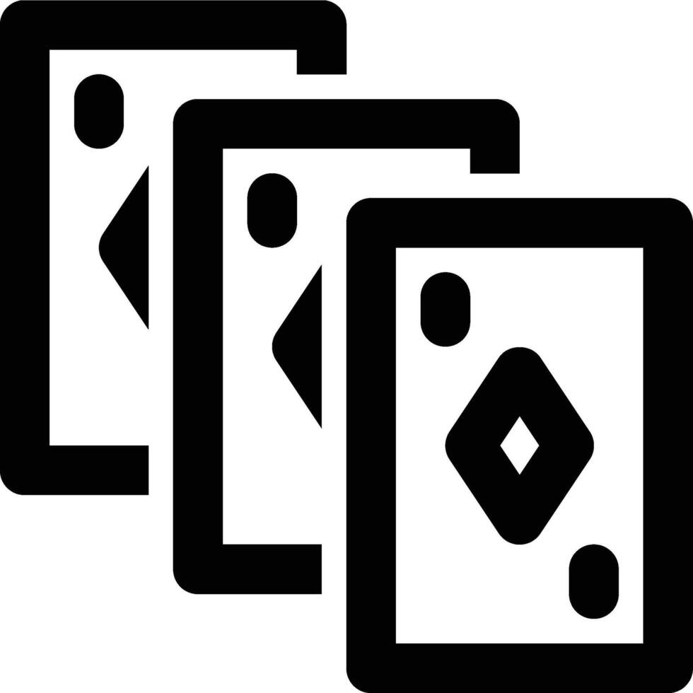 Cards, Playing Cards, Card Game Outline Icon vector