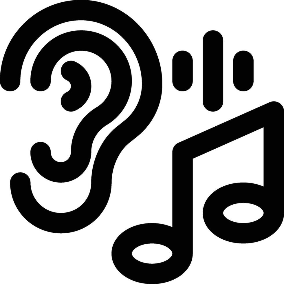 Listen Music, Listen Song, Listening Outline Icon vector