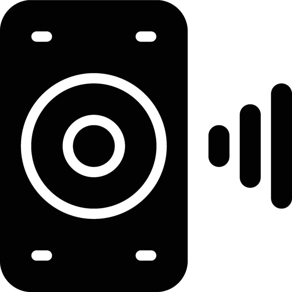 Mono, Speaker, Sound Glyph Solid Icon vector