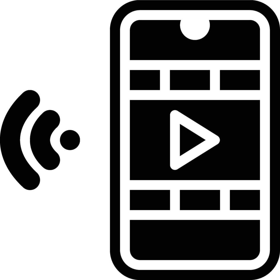 Movie App Glyph Solid Icon vector
