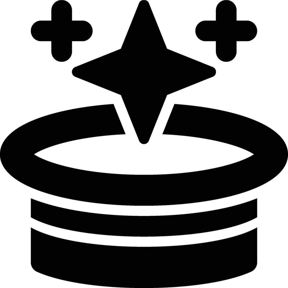 Magic Show, Magic Hat, Magic Trick Glyph Solid Icon vector