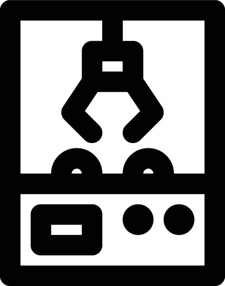 Claw Machine, Arcade, Claw Crane Outline Icon vector