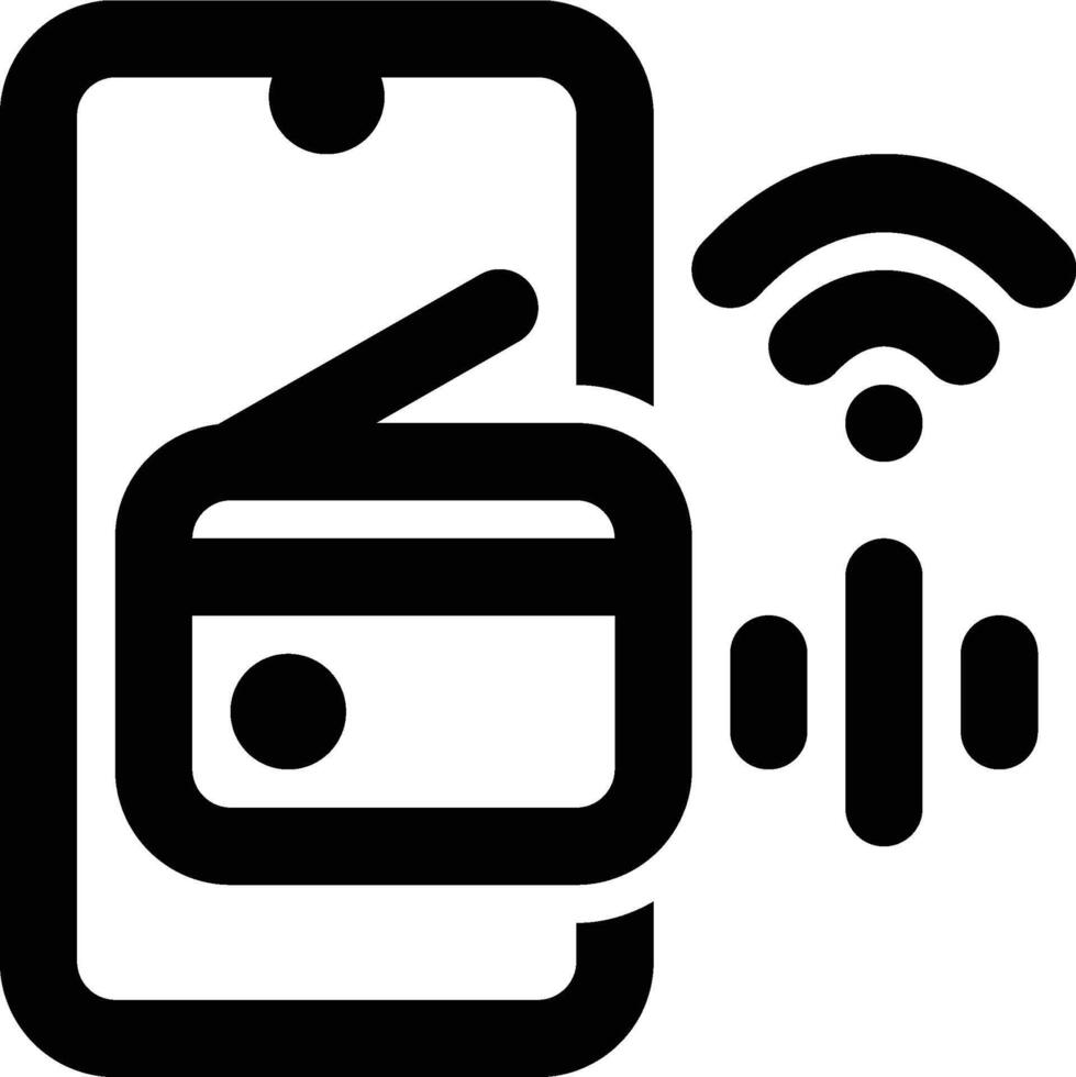 Radio App, Radio Application Outline Icon vector