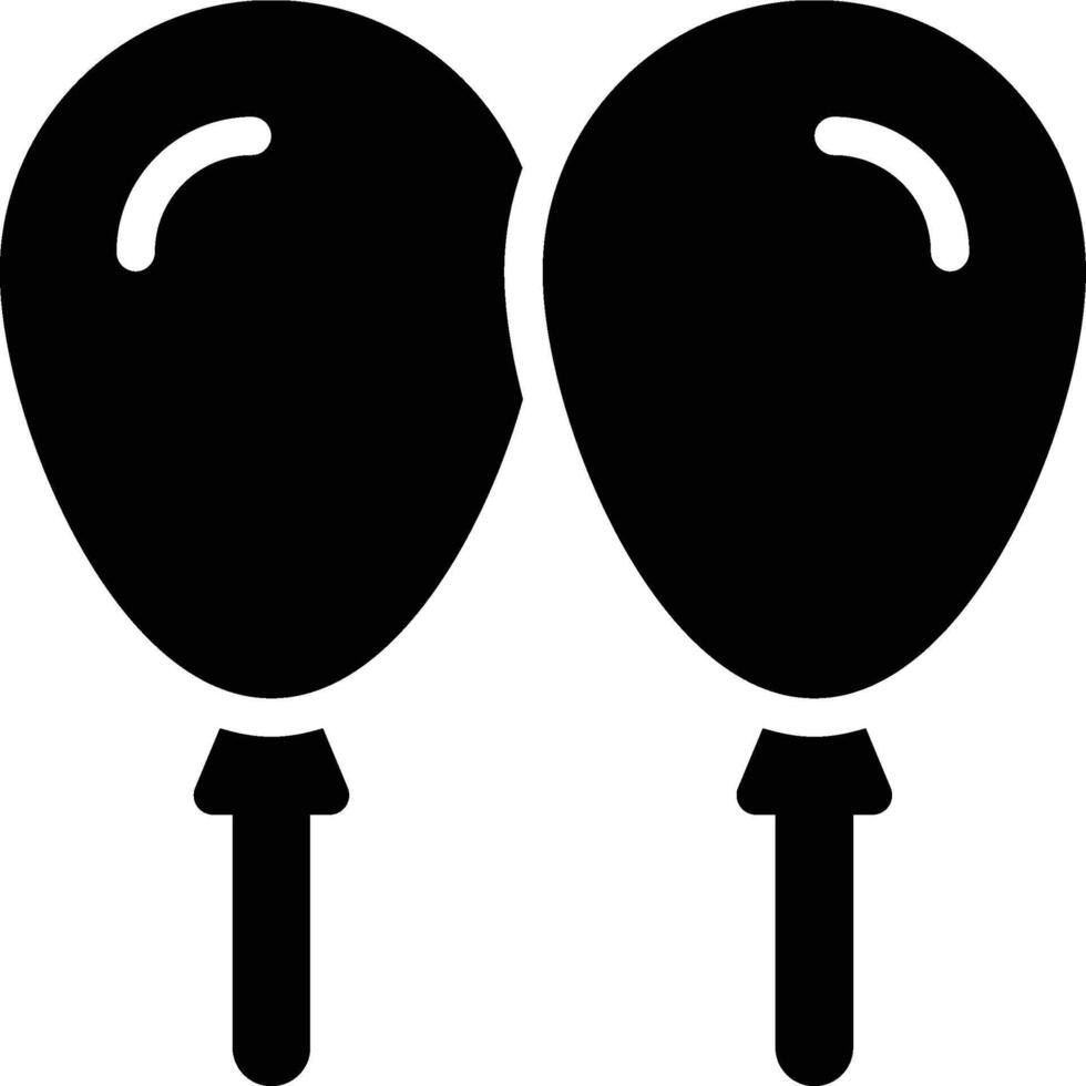Balloons, Party Balloon, Birthday Glyph Solid Icon vector
