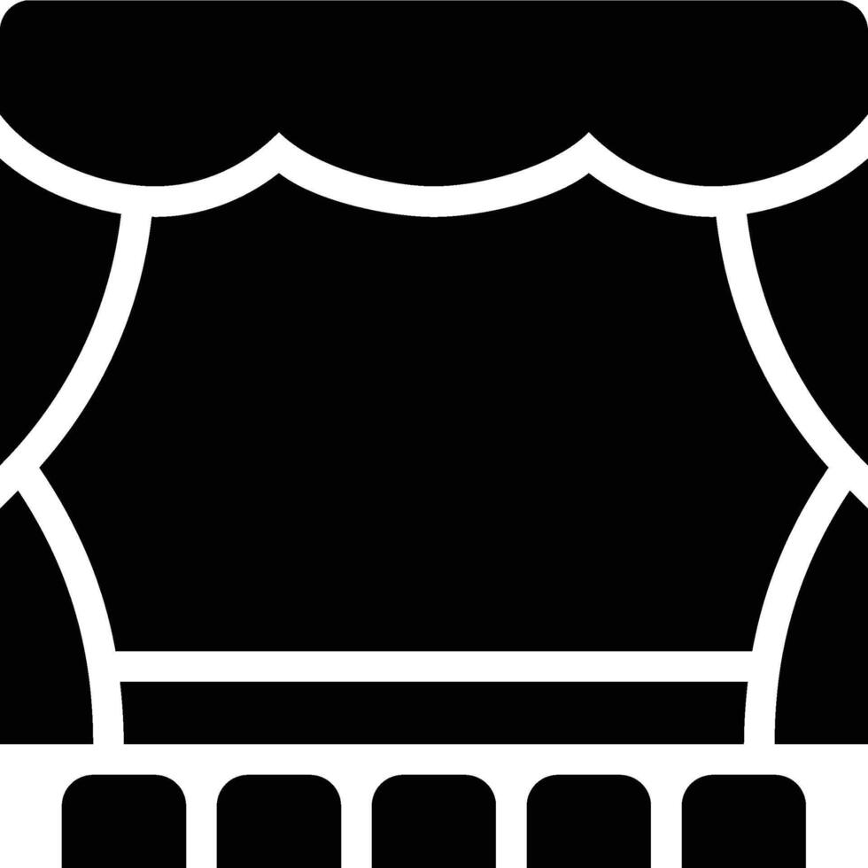 Theater, Show, Live Performance Glyph Solid Icon vector