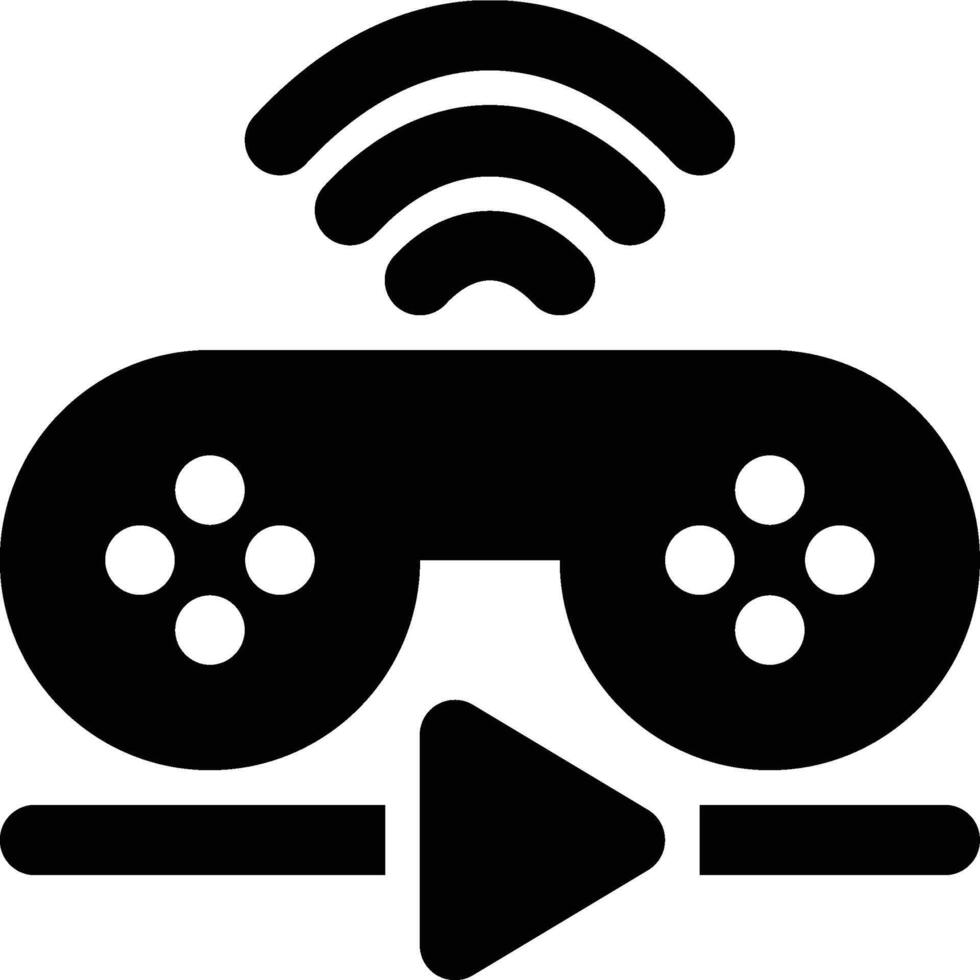Game Streaming, Game, Gaming Glyph Solid Icon vector