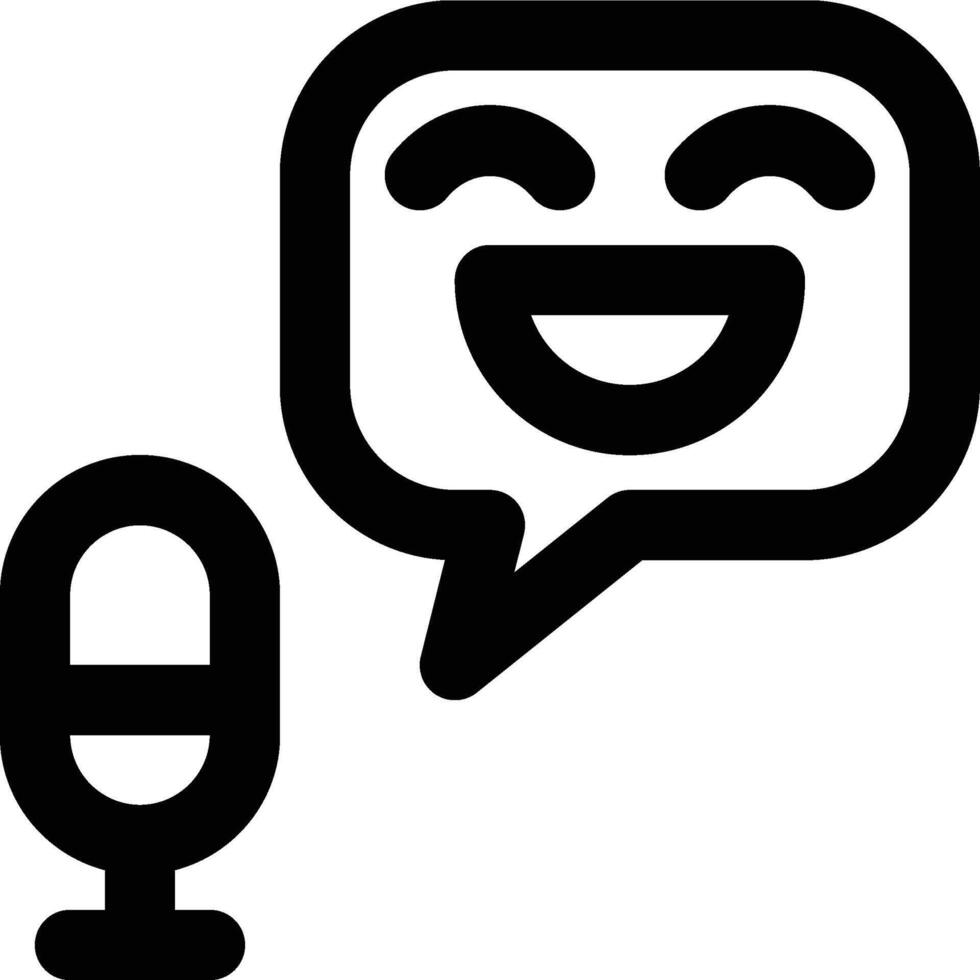 Comedy Show, Stand Up Comedy Outline Icon vector