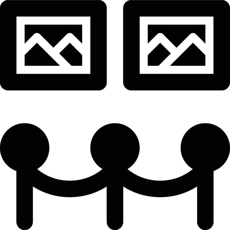 Art Gallery, Photo, Picture Glyph Solid Icon vector