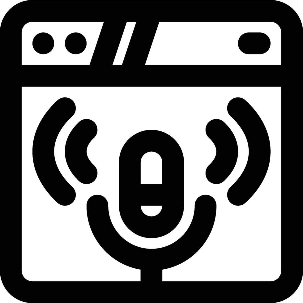 Radio Streaming, Web Radio, Online Radio Outline Icon vector