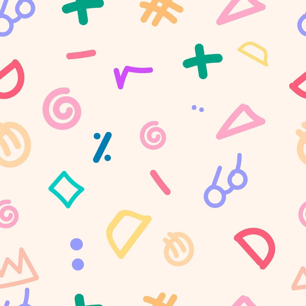 Seamless pattern with colorful geometric figures. background for your design vector