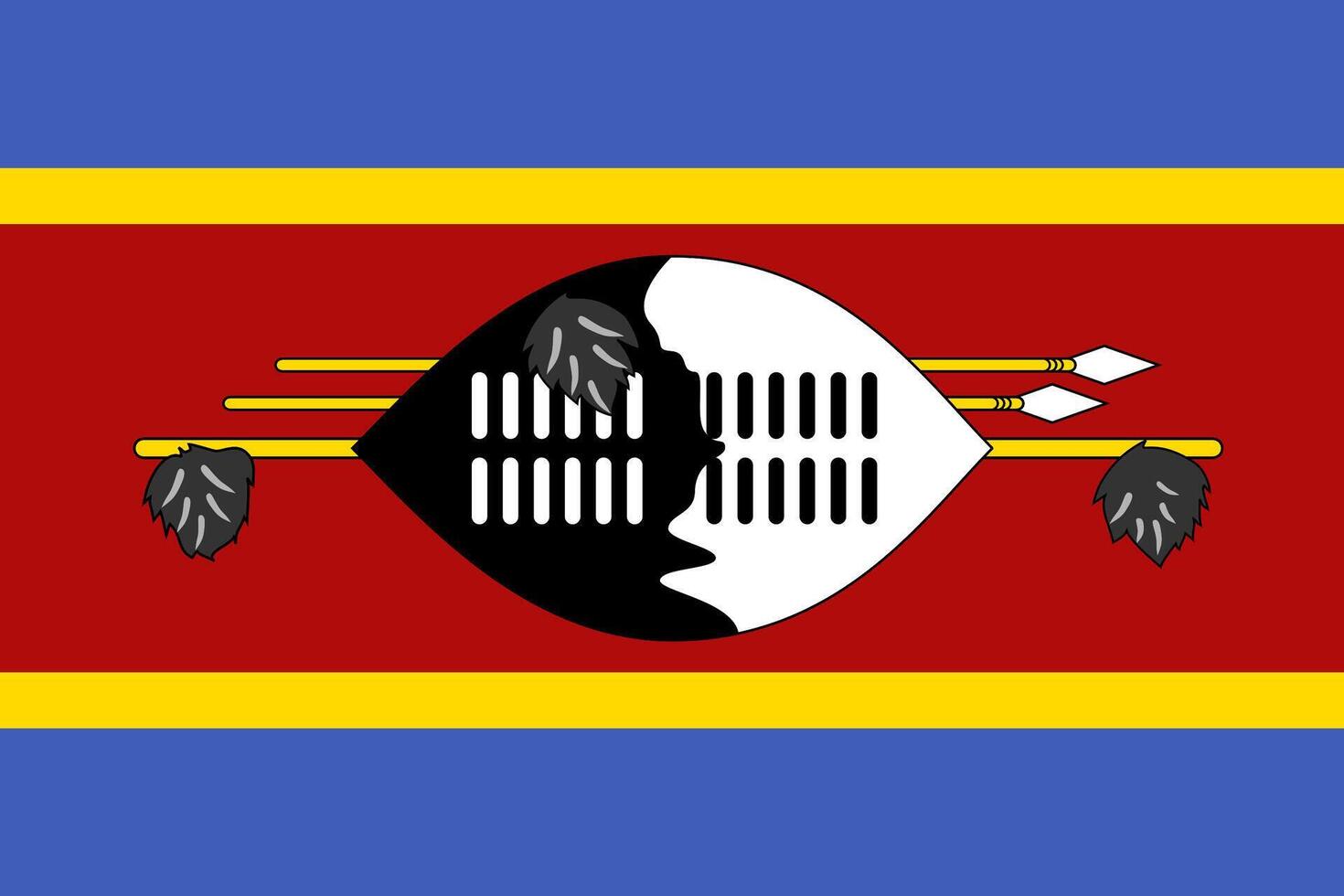 Flag of Eswatini vector