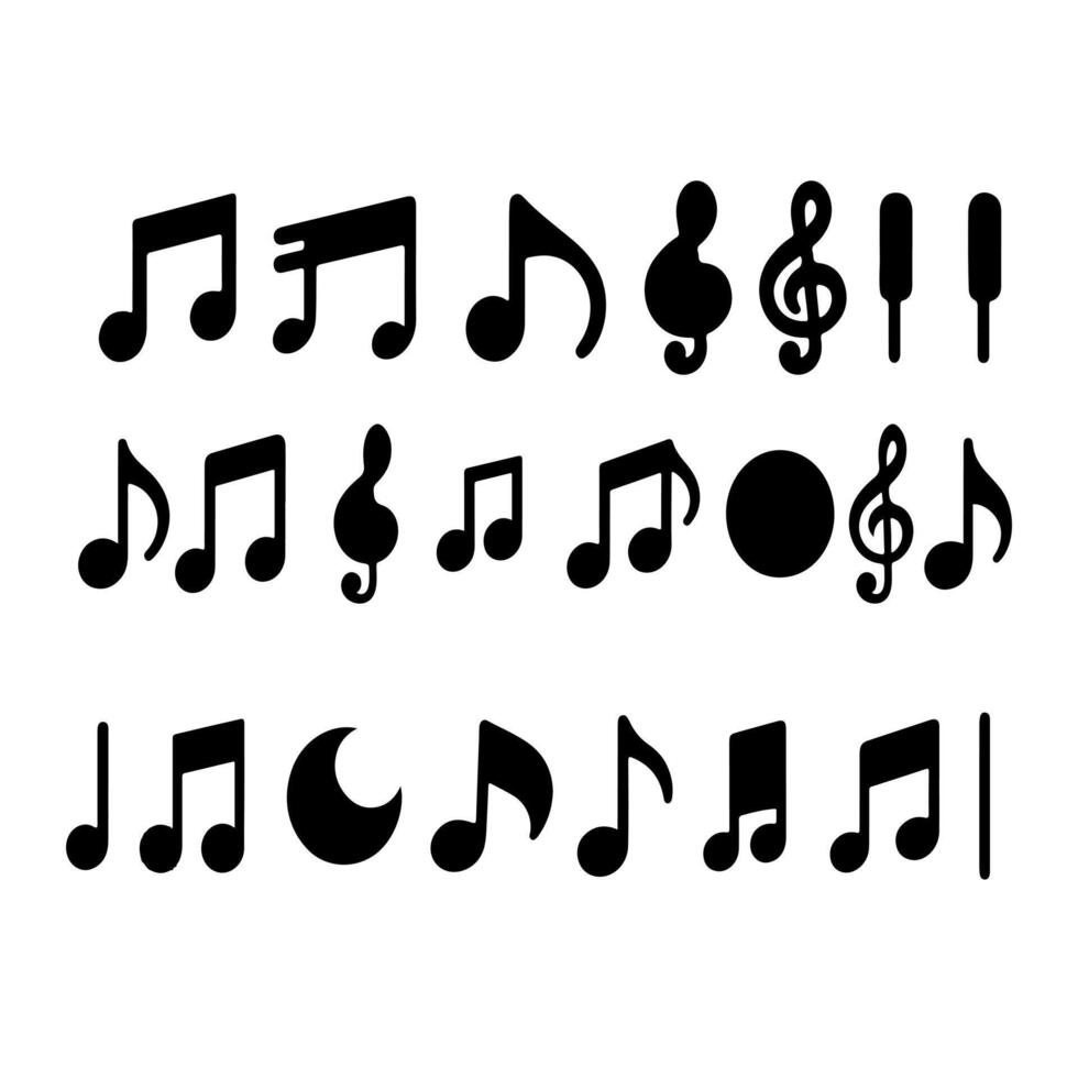 music notes icon vector