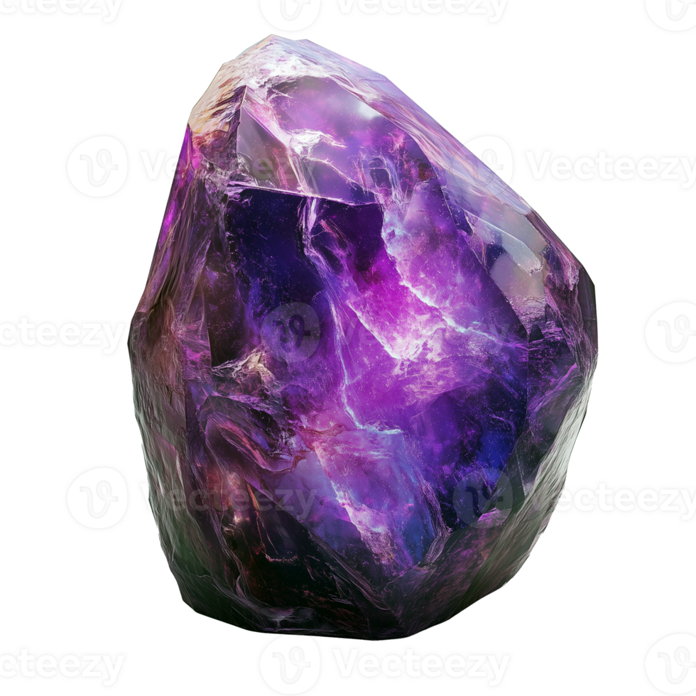 A futuristic, crystalline rock showcasing a glowing galaxy within, with a mix of purple and cosmic hues, symbolizing the beauty of space and mystery. Perfect for mystical and sci-fi themes. png