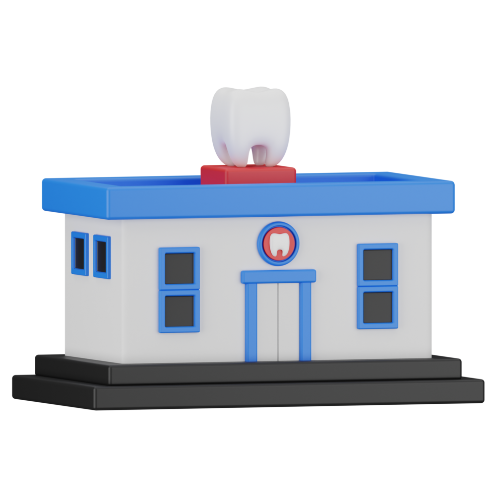 Dental clinic 3d icon rendering png