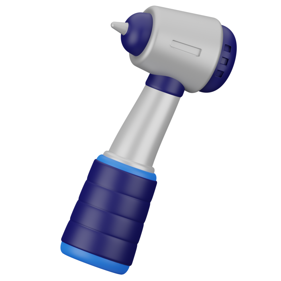 3D dental drill icon rendering png