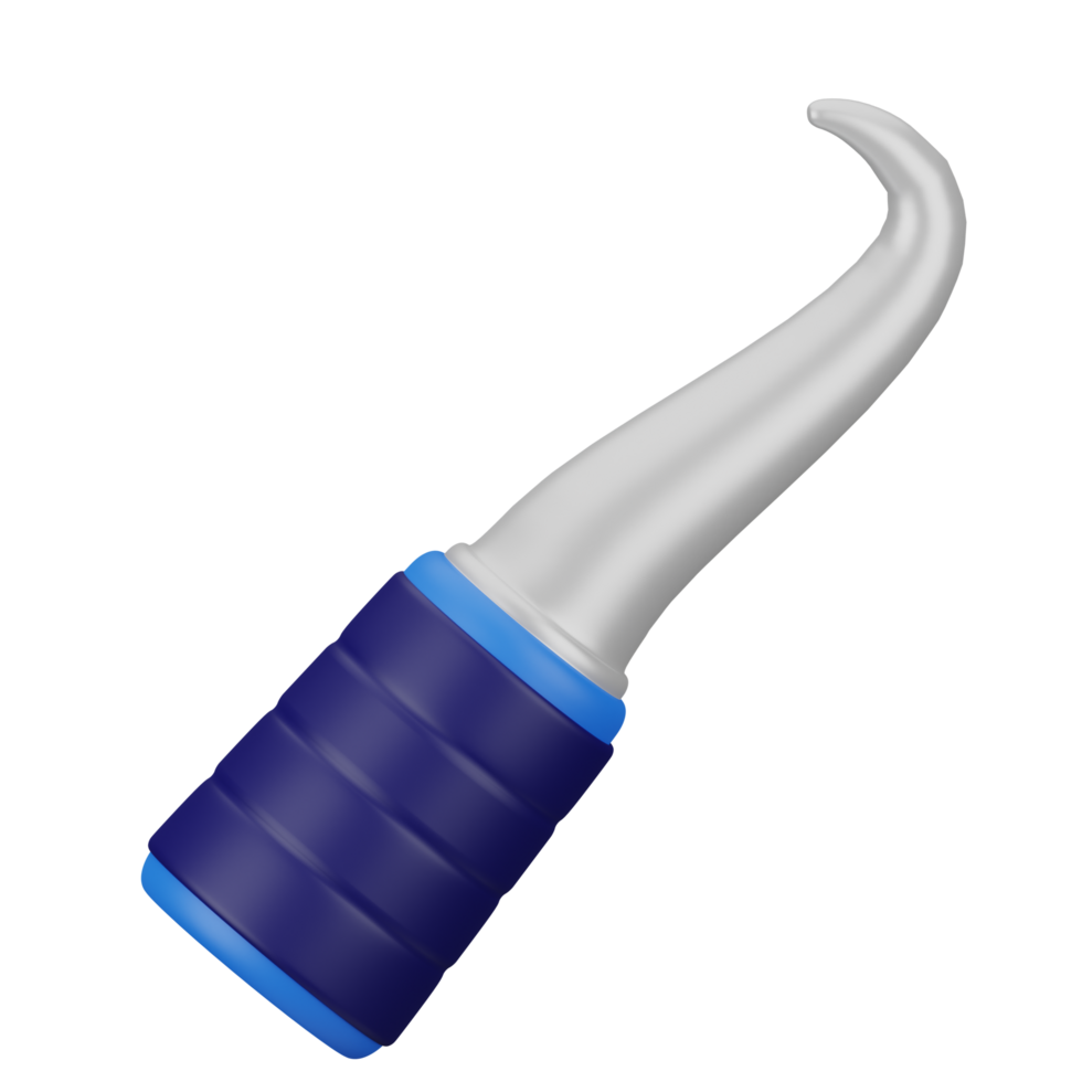 Dental scaler 3d icon rendering png