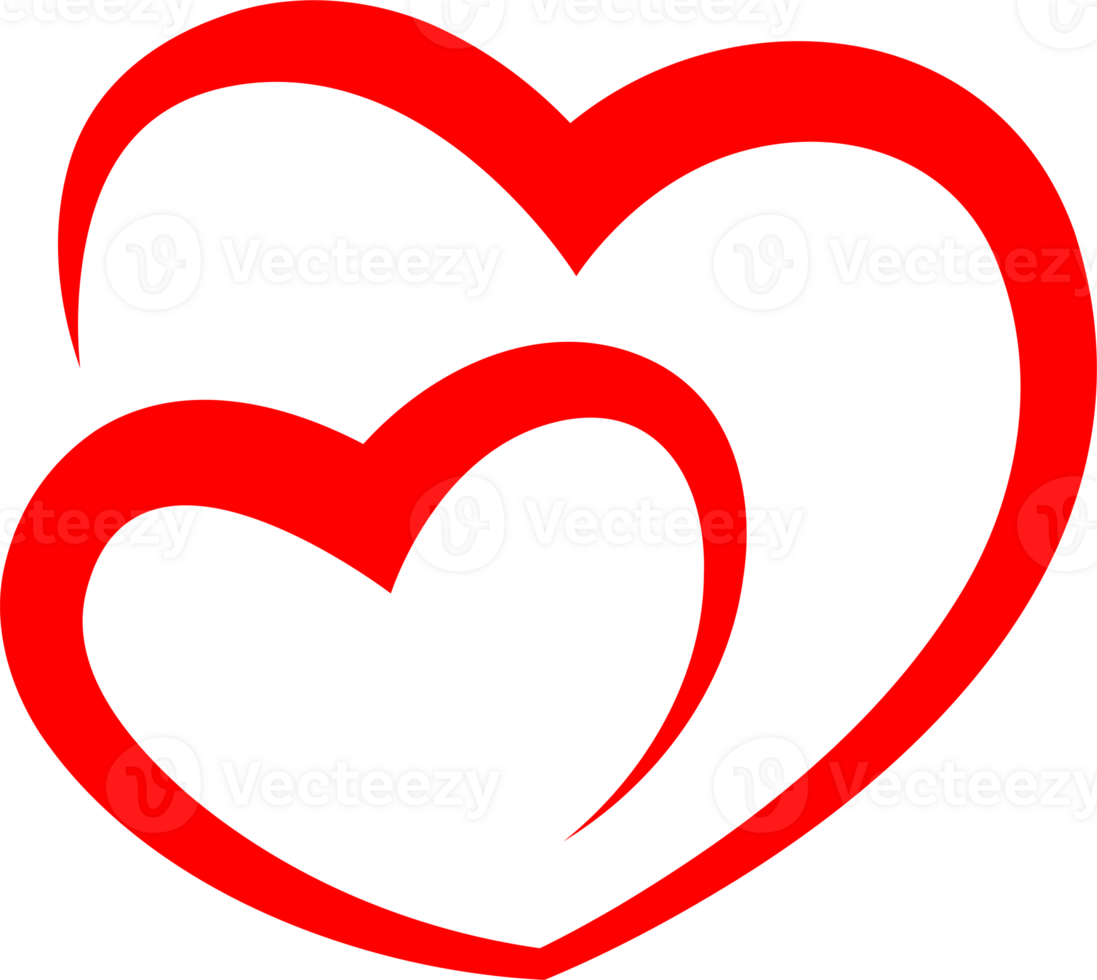 line red Hearts love valentine wedding shape symbol icon illustration design png