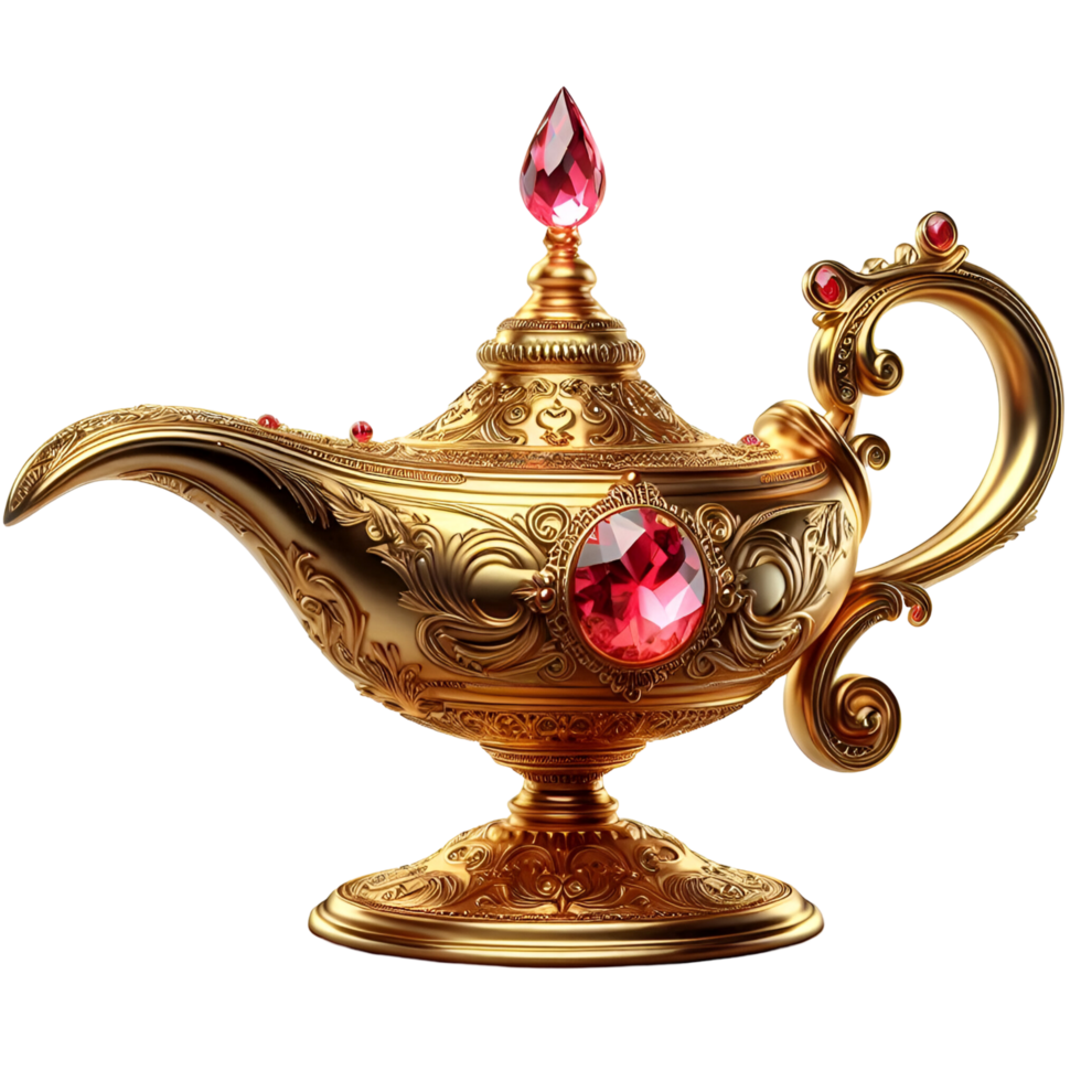 Golden Aladdin Lamp png