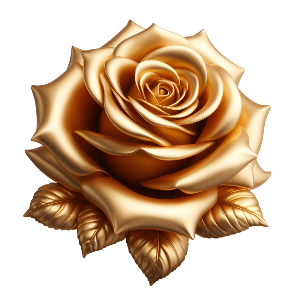 Luxury Golden Rose png