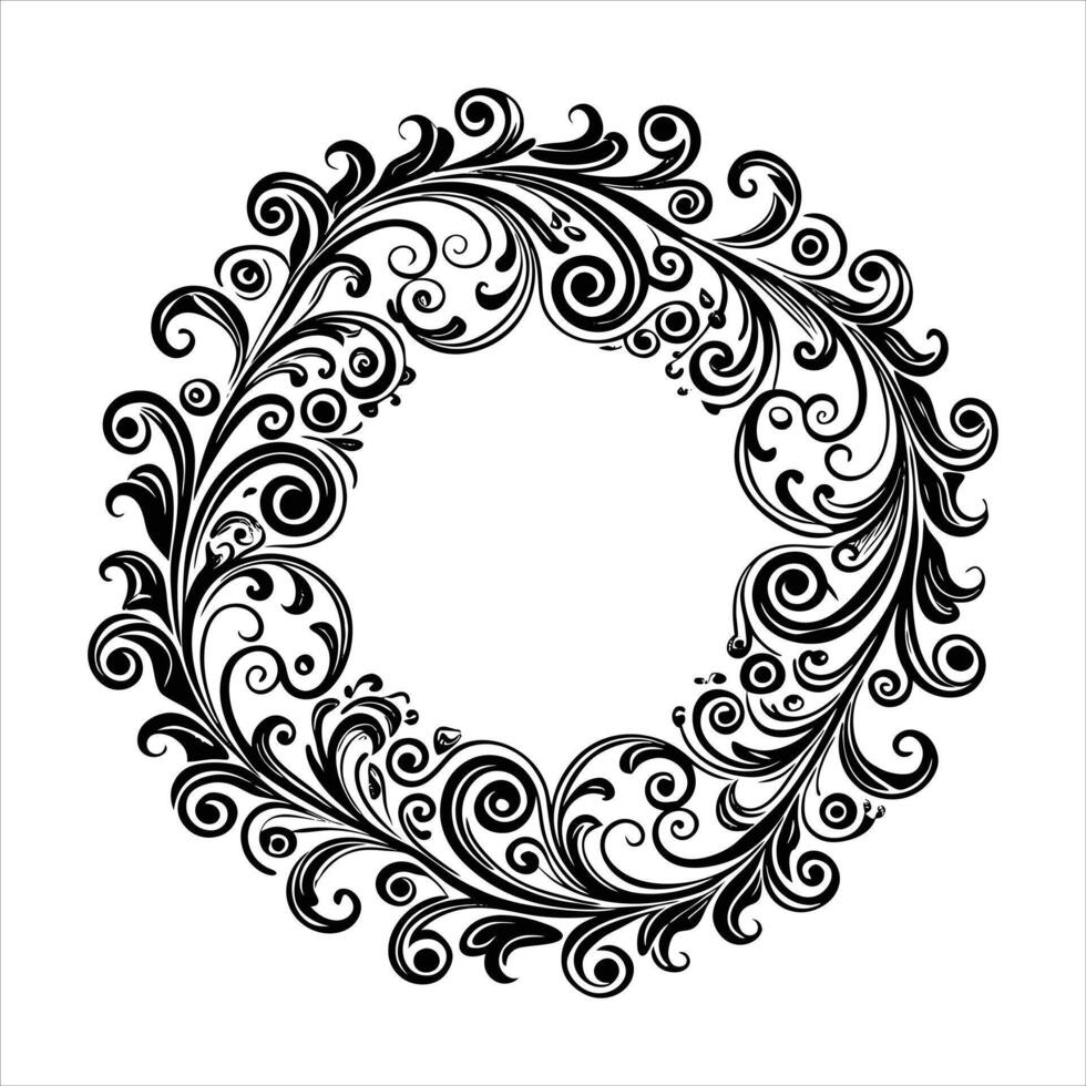 Border scrollwork illustration vector