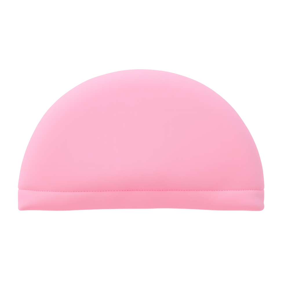 Pink Silicone Swim Cap for Women and Girls png