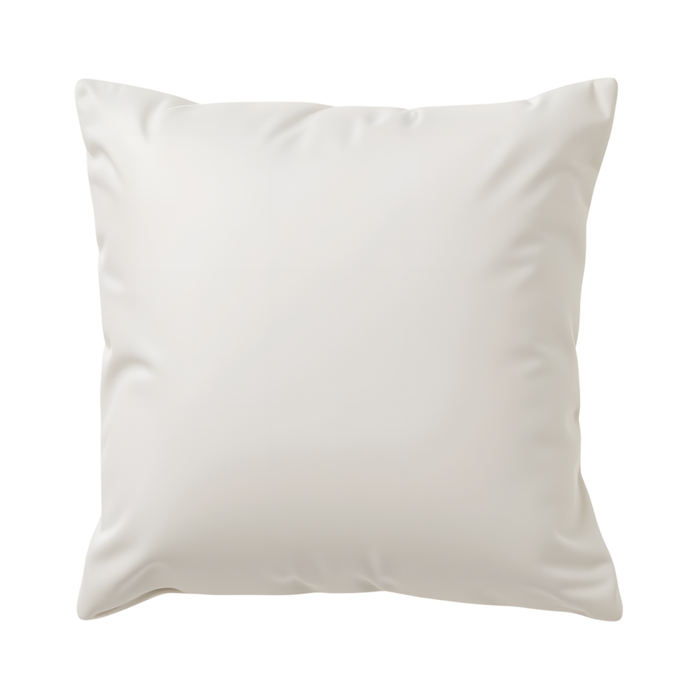 Plain White Square Pillow Mockup for Design png