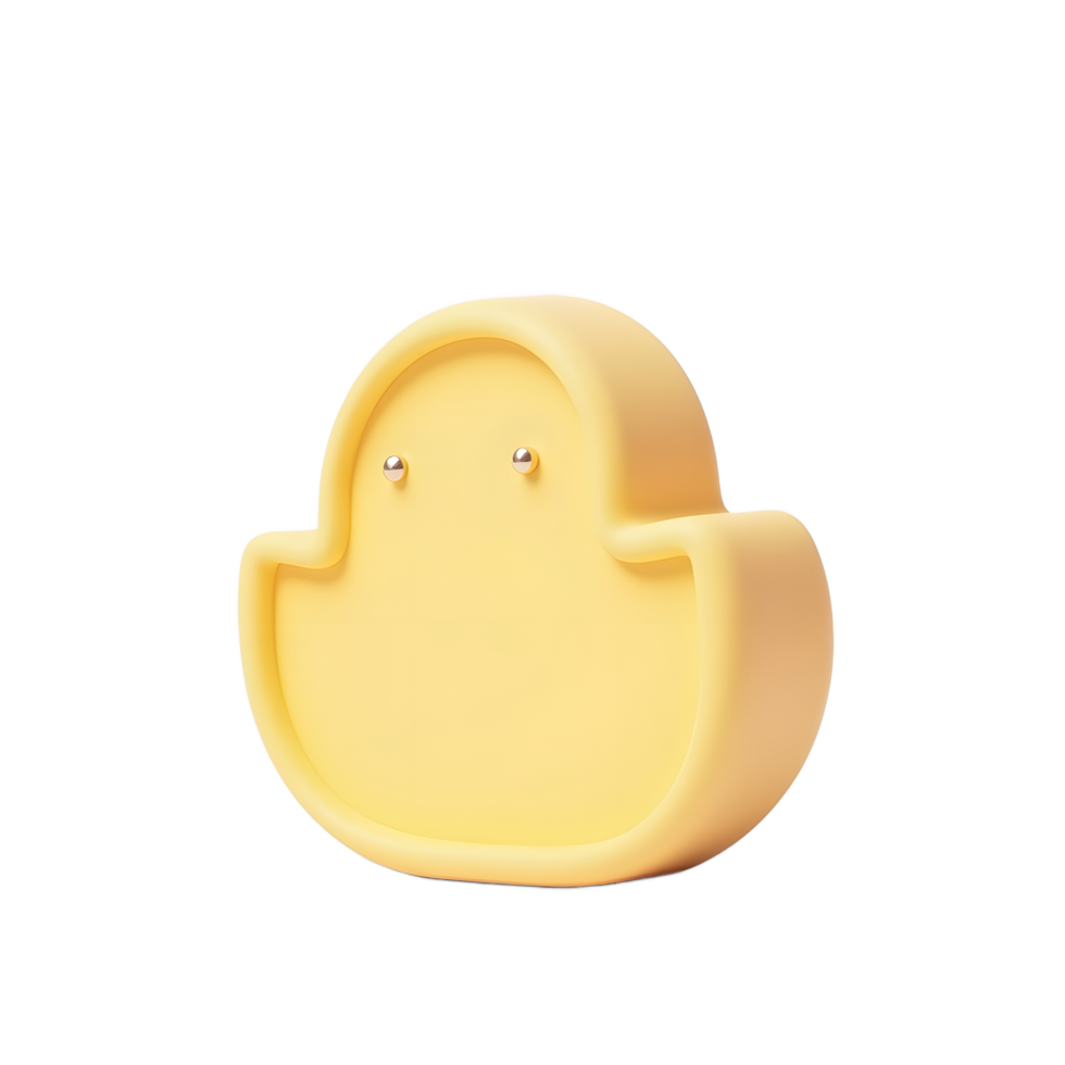 Cute Yellow Chick Decoration on White Background for Easter Holiday png