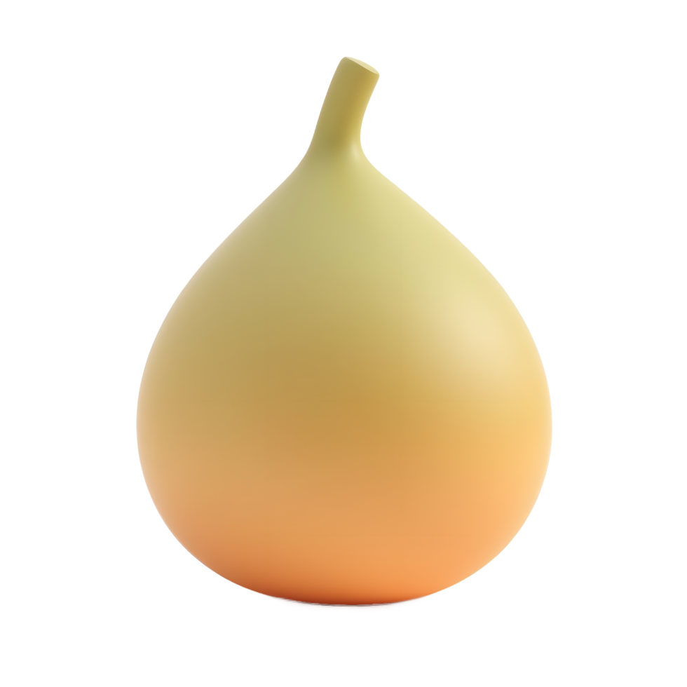 Smooth Gradient Fig Illustration 3D Render png