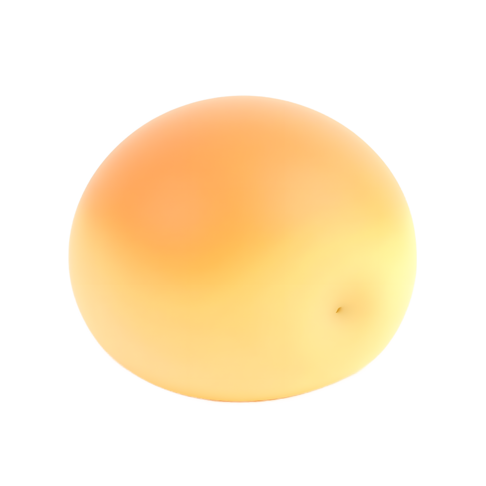Smooth Orange Yellow Sphere 3D Render png