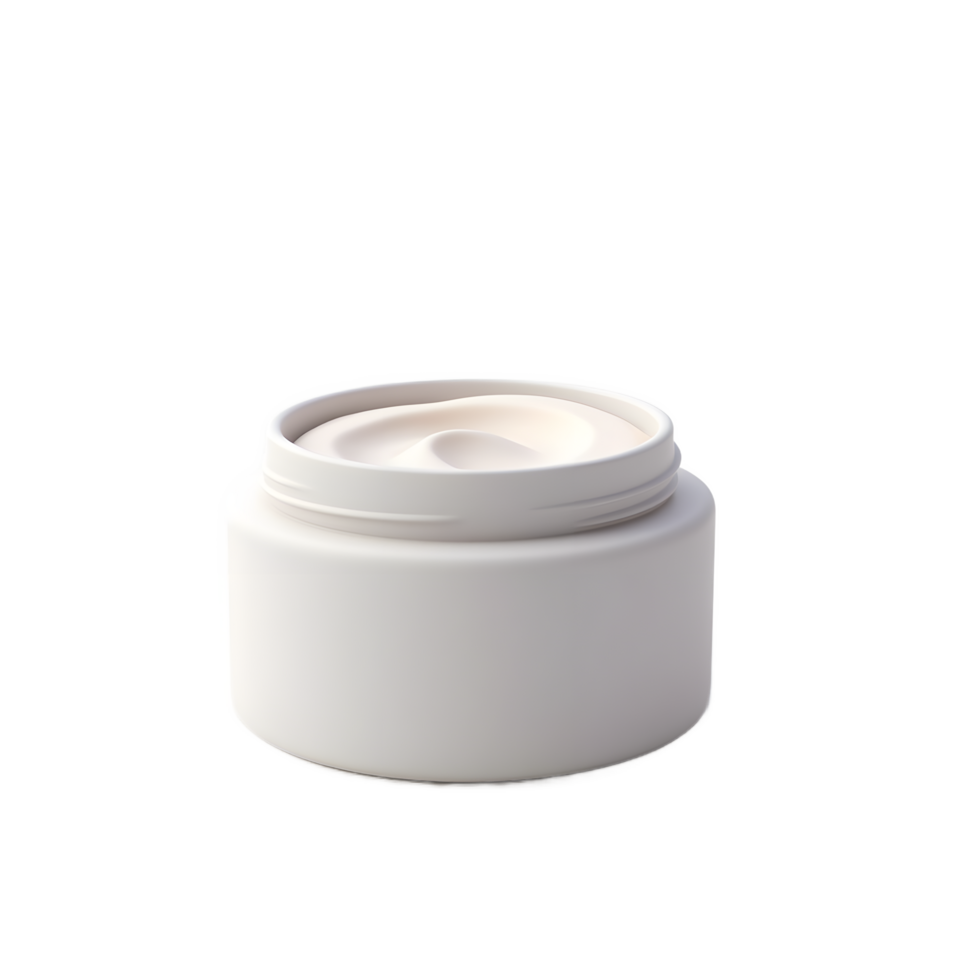 Cream Jar Mockup White Background Product Packaging Design png