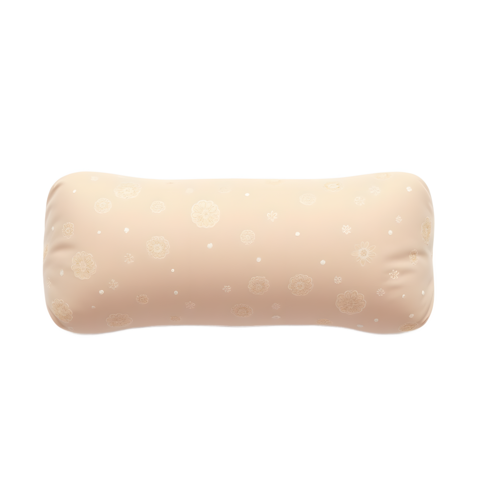 Beige Floral Body Pillow for Comfortable Sleep png